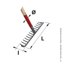 Heavy duty soil rake - Curved tines